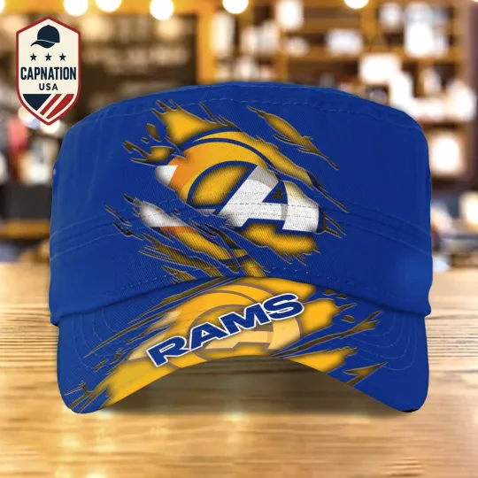 Discover Los-Angeles-Rams Military Cap Custom Name Football football Sports Hat For Men