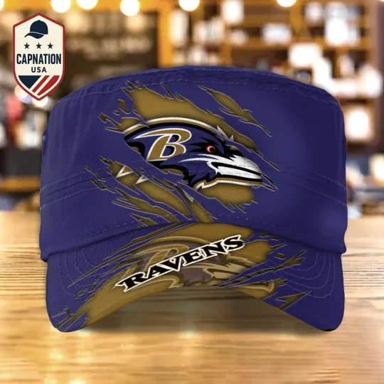 Baltimore-Ravens Military Cap Custom Name Football football Sports Hat For Men