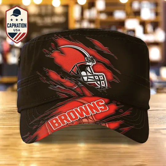 Cleveland-Browns Military Cap Custom Name Football football Sports Hat For Men