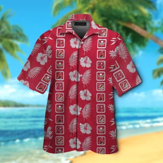 Discover Tampa Bay Football Aloha Hawaiian Shirt With Hibiscus And Palm