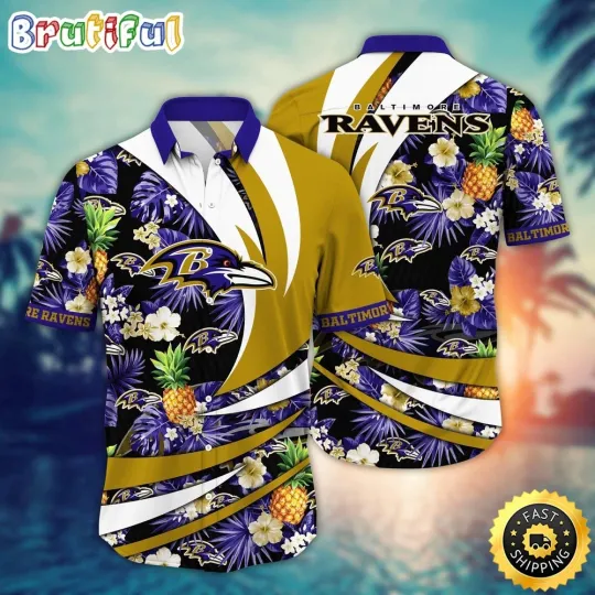 Discover football Baltimore Hawaiian Shirt Flower Classic Hawaii Shirt