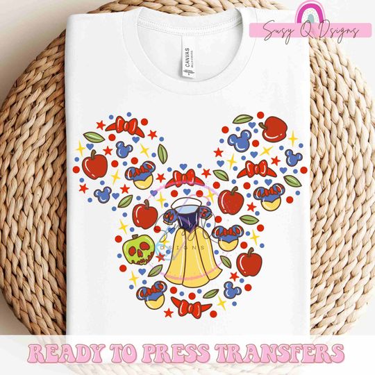 Discover Snow White Image Transfers, Disney Princess Iron on Prints, Princess Eco Solvent HTV Prints