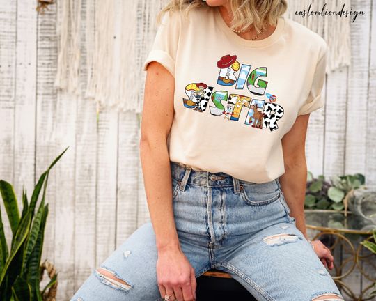 Discover Big Sister Shirt, Toy Story Shirt, Custom Disney Shirt, Woody Shirt, Toddler Shirt, Gift for Kids, Baby Announcement T-Shirt, Birthday Gift
