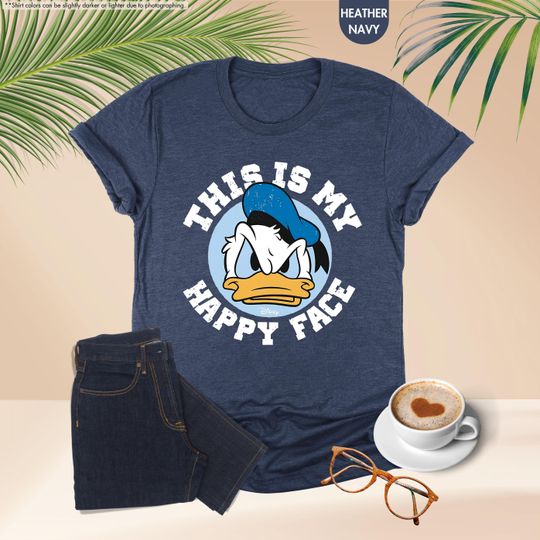 Discover Donald Duck This Is My Happy Face Shirt, Grumpy Donald Disney Shirt, Magical Kingdom, Funny Disney Gift, Disneyland Trip, Donald Duck Shirt