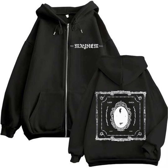 Ld ga The Mayhem Ball Tour 2025-2026 Album Hoodie Zipper Men Women Jacket Hiphop Streetwear Outfit Sweatshirt Tops 1206-1