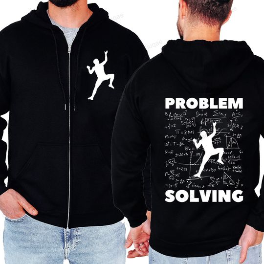 Discover Problem Solving Math. Rock Climbing Funny Men Zip Up Hoodies Harajuku Hoodies Climbing Fashion Zip Hoody Zipper Fleece Tracksuit