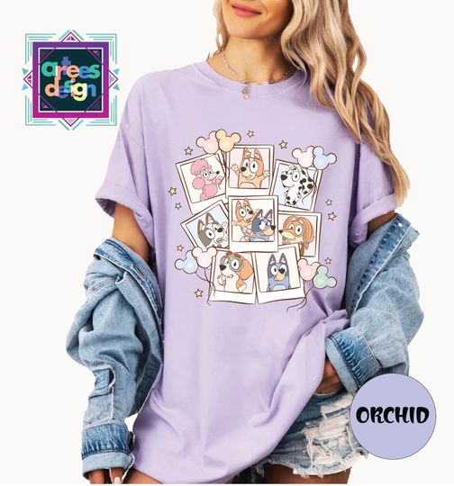 Discover Comfort Colors Blue dog And Friends tee Disney Trip Shirt Mickey And Co Shirt Disney Friends tee Disneyland tee Cute Blue dog chracters tee