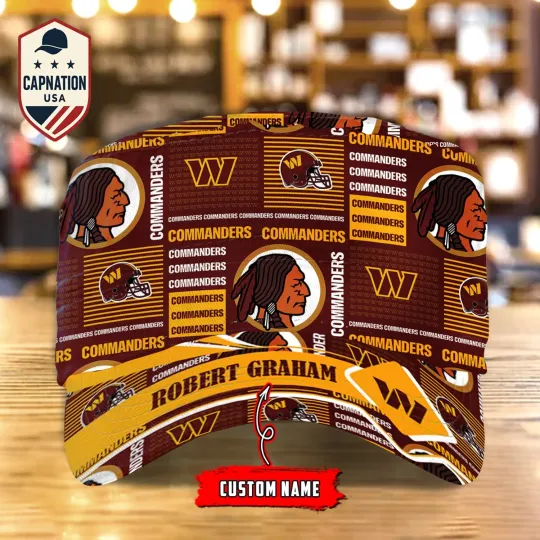 Washington-Commanders Military Cap football Trucker Hat football Army Cap football Adjustable