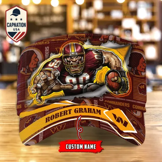 Washington-Commanders Military Cap football Army Cap football Trucker Hat Military Gift