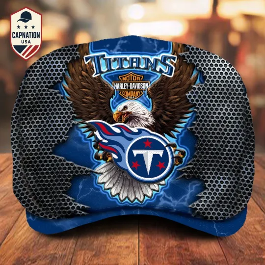Discover Tennessee Team Titans Jeff Cap football Jeff Cap Newsboy Cap Harley Golf Cap For Men