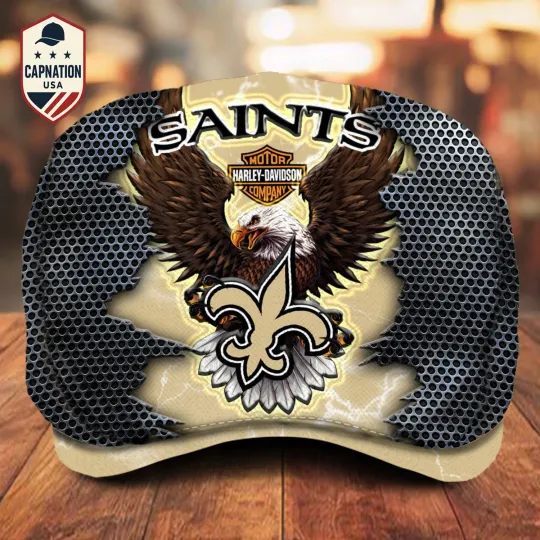 Discover New Orleans -Saints Jeff Cap football Jeff Cap Newsboy Cap Harley Golf Cap For Men