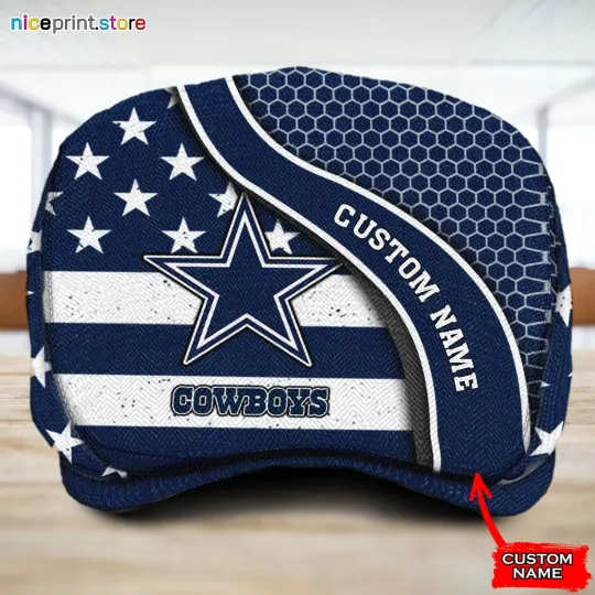 Discover Dallas  Cowboy Jeff Cap Newsboy Cap Flat Golf Driving Hat for Men