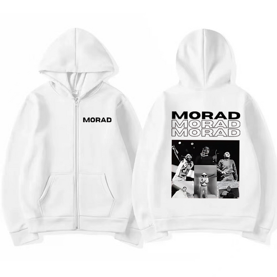 Discover Rapper Morad MDLR Album Merch Hood Hoodie Men Women's 2025 New Coat Hip Hop Zip Up Jacket new fashion Fleece hip hop Sweatshirt