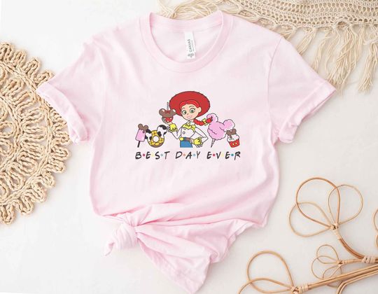 Discover Toy Story Jessie Best Day Ever Shirt, Jessie Mickey Ears Disney Snacks Shirt Disneyland World Family Shirts Youth Adult Toddler Sizes