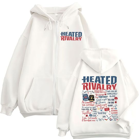 Discover Heated Rivalry Ice Hockey Shane Hollander‌ Ilya Rozanov Zipper Hoodies Men Women Zip Up Sweatshirts Jackets Coats Streetwear