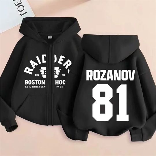 Heated Rivalry LIya Rozanov 81 Boston Raiders Zipper Hoodie Men Women Casual Oversized Zip Up Jacket Male Sweatshirt Streetwear