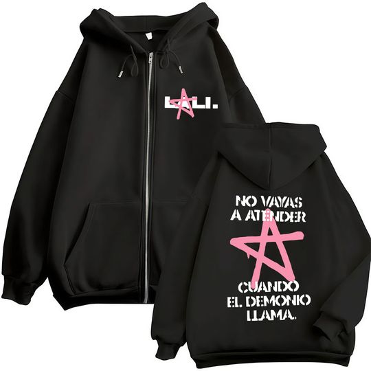 Discover Singer Lali Esposito Tour 2025 Zipper Hoodie Men Women Clothing Aesthetic Long Sleeve Sweatshirt Casual Oversized Jacket Hooded