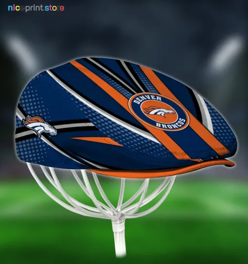 Discover Denver Team Bronco*s Jeff Cap Newsboy Cap Flat Golf Driving Hat for Men 29