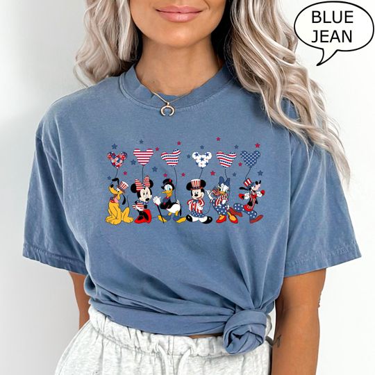 Discover Comfort Colors 4th of July Mickey & Friends T-Shirt, Disney 4th Of July Shirt, USA Disney Shirt