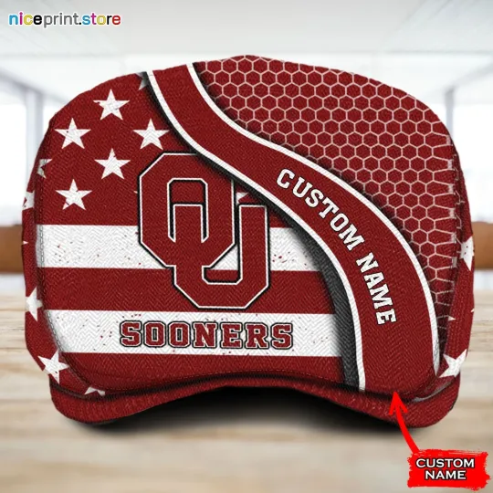 Oklahoma Sooners Jeff Cap NCAA Golf & Newsboy Cap