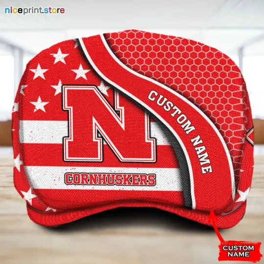 Nebraska Cornhuskers Jeff Cap Golf Cap Driving Cap Newsboy Cap Flat Cap