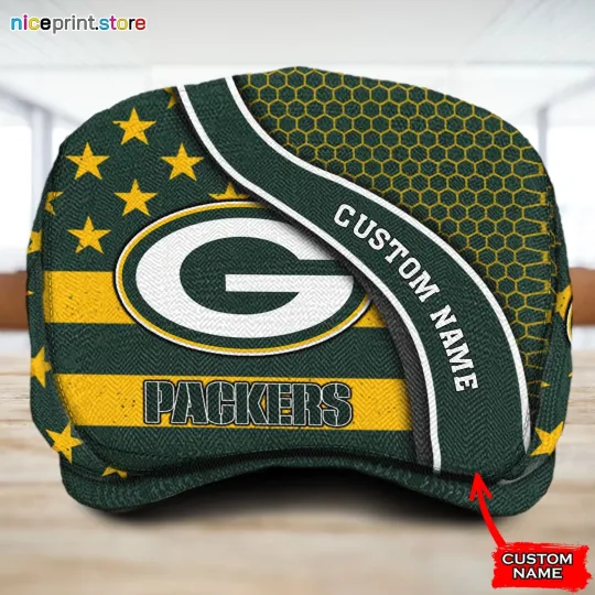 Discover Green*Bay Team Packer*s  Jeff Cap Newsboy Cap Flat Golf Driving Hat for Men28