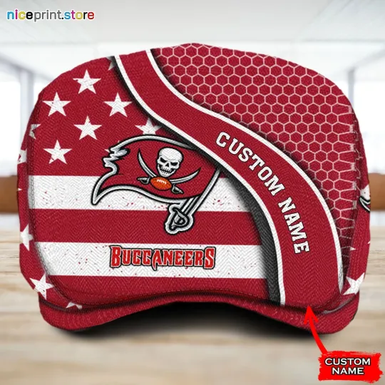 Discover Tampa*Bay Team Buccaneer*s Jeff Cap Newsboy Cap Flat Golf Driving Hat for Men28