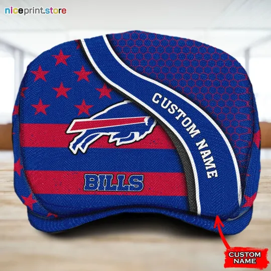 Discover Buffa*lo Team Bill*s Jeff Cap Newsboy Cap Flat Golf Driving Hat for Men28