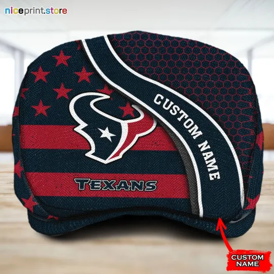 Discover Hous*ton Team Texan*s Jeff Cap Newsboy Cap Flat Golf Driving Hat for Men28