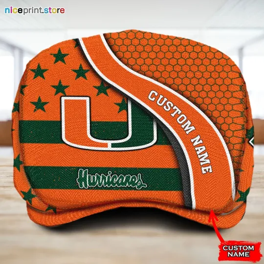 Discover Mia*mi Team Hurricane*s Jeff Cap NC*AA Golf Cap NCA*A Driving Cap Newsboy Cap28