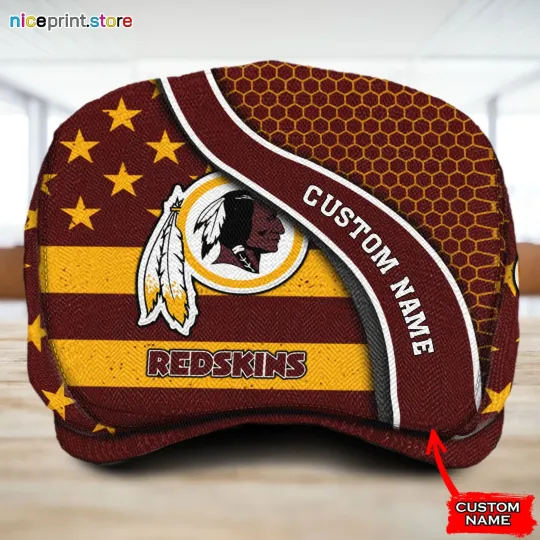 Discover Washing*ton Team Redskin*s Jeff Cap Newsboy Cap Flat Golf Driving Hat for Men28