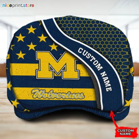 Discover Michi*gan Team Wolverine*s Jeff Cap NC*AA Golf Cap Driving Cap Newsboy Cap28