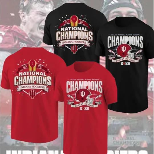 Discover Indiana Hoosiers CFP 2026 Football National Champions 2 Sided Adult& Kid