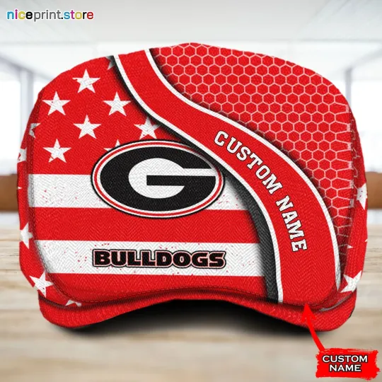 Georgia Team Bulldog Jeff Cap Golf Newsboy Cap