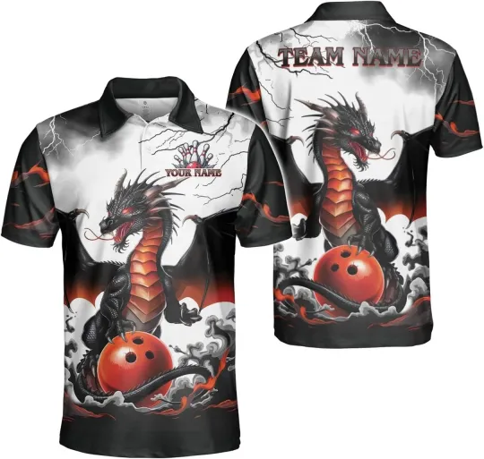 Discover Personalized Name Bowling Polo Shirt 3D for Men and Women Bowling Shirt