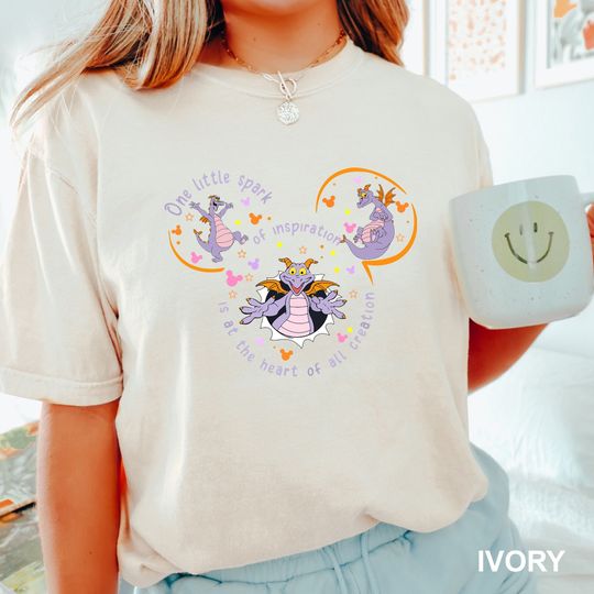 Discover Disney Figment Shirt, Disney Purple Dragon Shirt, Epcot Shirt, One Little Spark Of Inspiration