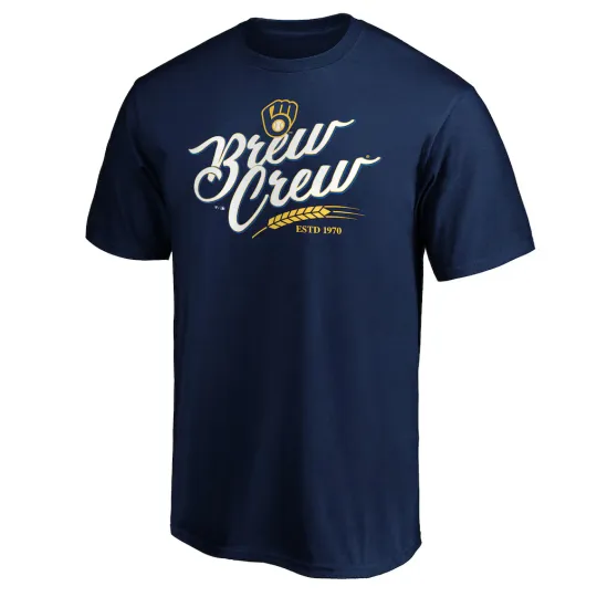 Discover Milwaukee Brewers T-Shirt with Team Logo Graphic, Team Adrenaline Lot