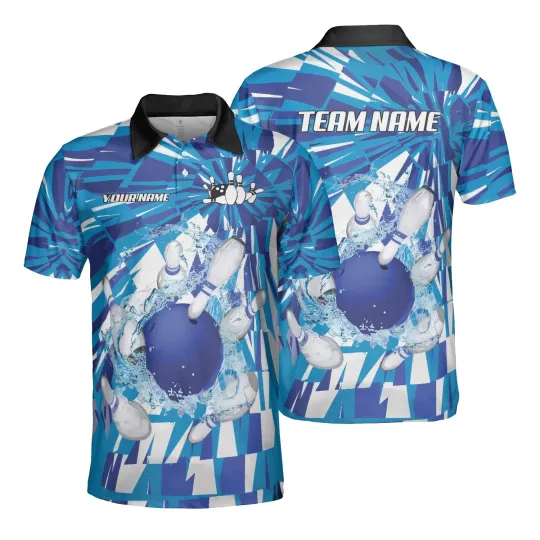 Discover Custom Bowling Polo Shirts for Men and Women Personalized Team Name Gift Unisex