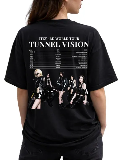 Discover ITZY 3rd World Tour 'TUNNEL VISION' Concert 2026 Unisex T-Shirt