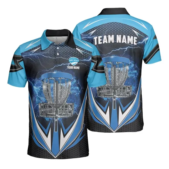 Discover Custom Disc Golf Polo Shirts for Men Women Personalized Team Name Gift Unisex
