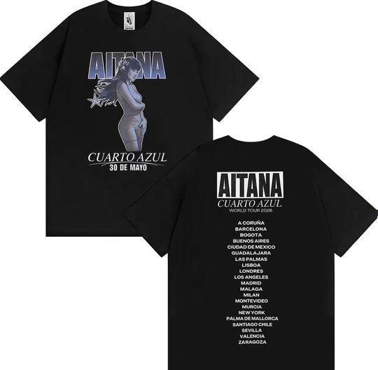 Discover Singer Aitana Cuarto Azul Album 2026 Tour T Shirt