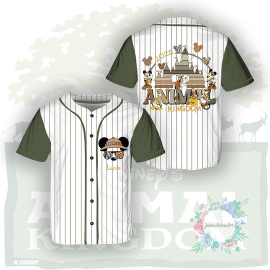 Discover Animal Kingdom Mickey and Friends Baseball Jersey, Disney Vintage Safari Mode Jersey, Disney Animal Shirt.