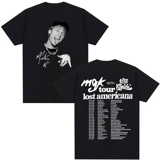 Discover Rapper Machine Gun Kelly MGK Lost Americana Tour 2026 T Shirt