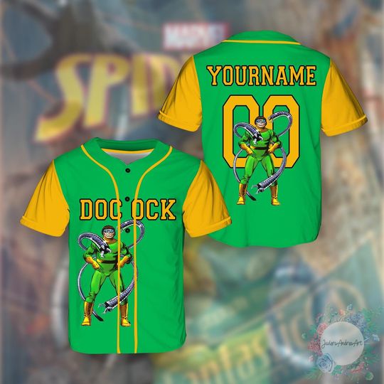 Discover Doctor Octopus Baseball Jersey, Marvel Baseball Jersey, Doc OCk,Doc OCk Jersey ,Custom Doc OCk Kid Youth Adult Baseball Jersey.