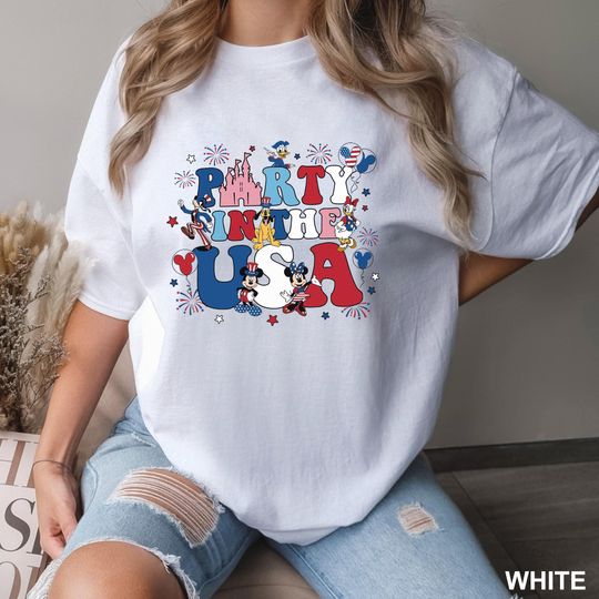 Discover Mickey & Friends Party in the USA Shirt, Comfort Colors,Disney Patriotic Shirt