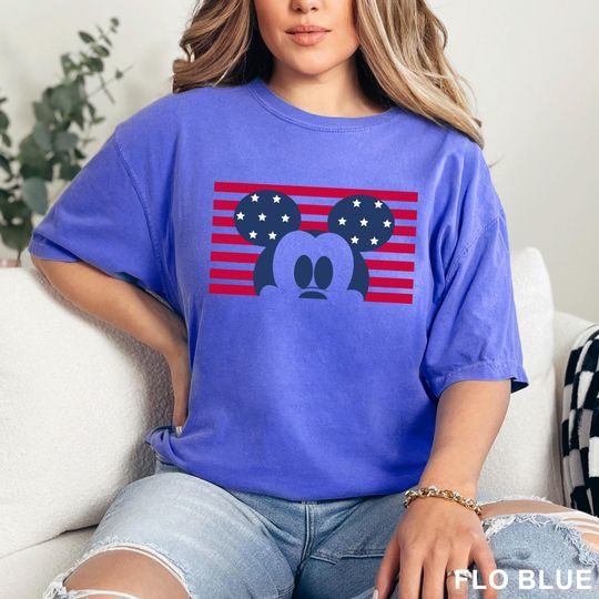 Discover Mickey American 4th of July Shirts, Comfort Colors Shirt, Mickey USA Shirt