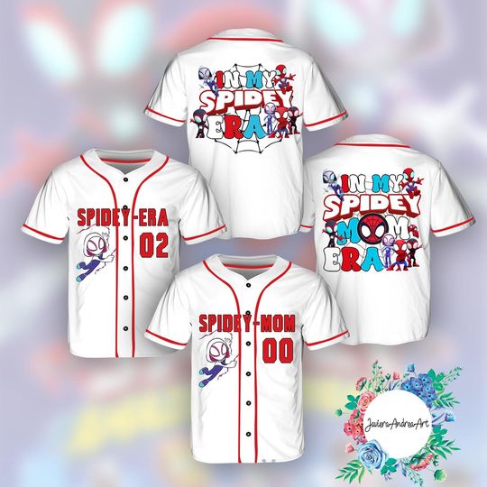 Discover In my Spidey Mom Era Baseball Jersey, Disney Spider Mama Tee, Spider Mommy Jersey, Funny Mother's Day Shirt, Spider Women Jersey