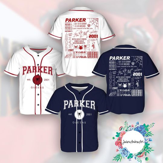 Discover Parker Est. 2001 Queens Baseball Jersey, Spiderman Jersey, Marvel Avengers Peter Parker Shirt, Spider Hero Shirt, Parker 2001 Sweatshirt