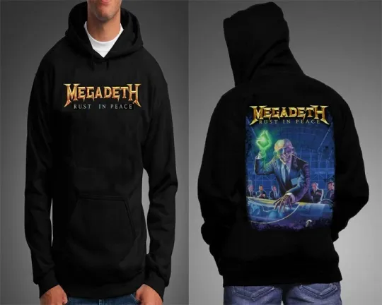 Megadeth Rust in Peace Black Hoodie Men