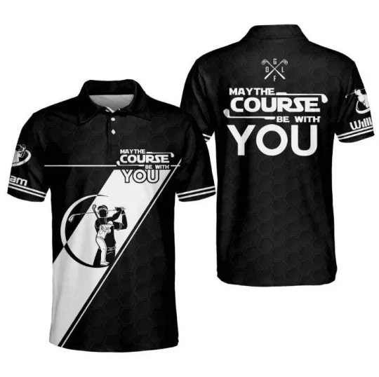 Discover May The Course Be With You Golf Polo Shirt, Polo Shirt for men